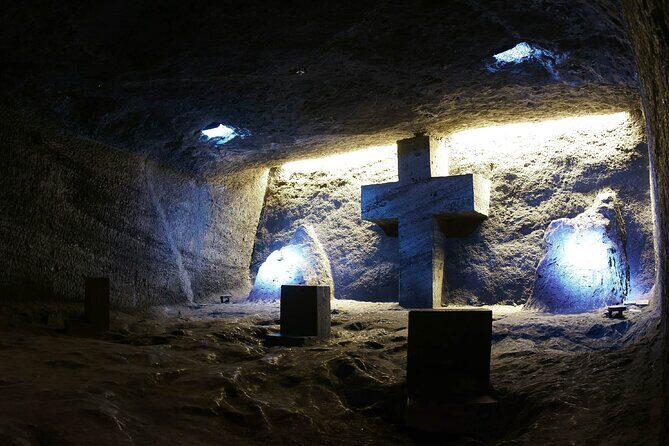 Bogota Old City Tour, Monserrate & Salt Cathedral in Zipaquira - Catedral de Sal in Zipaquirá: 2 km underground, 14 chapels, and lighting magic