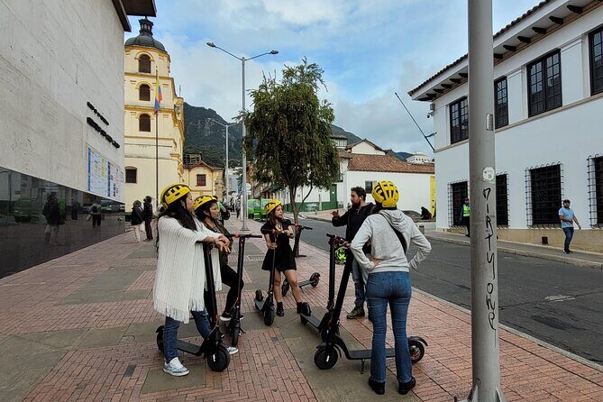 Bogota scooter tour - Planetarium area, a bullring pass, and the Colpatria Tower view