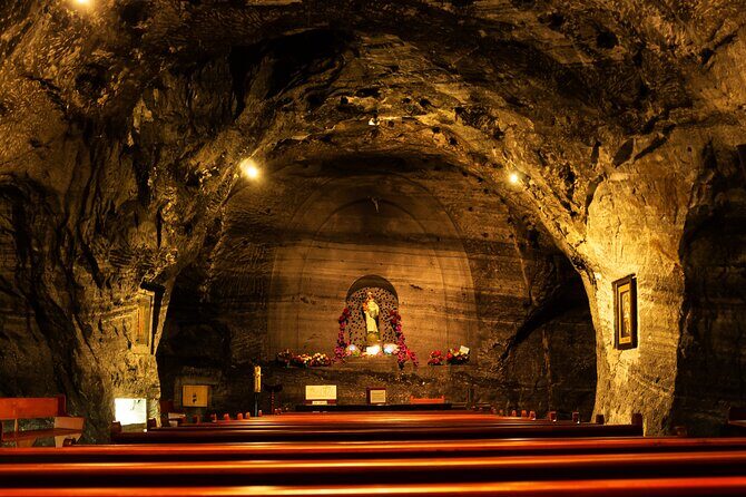 Private Tour Cathedral Sal Zipaquira and Laguna Guatavita - Entering the Salt Cathedral of Zipaquira: a church built inside salt